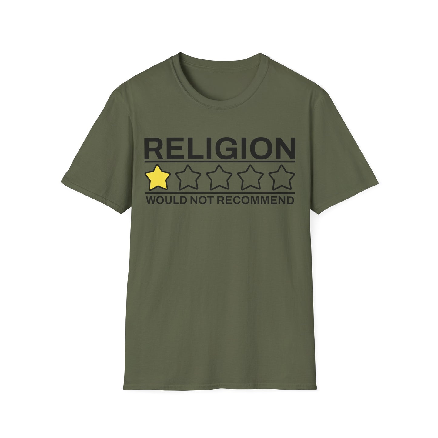 Religion One Star Would Not Recommend T-Shirt