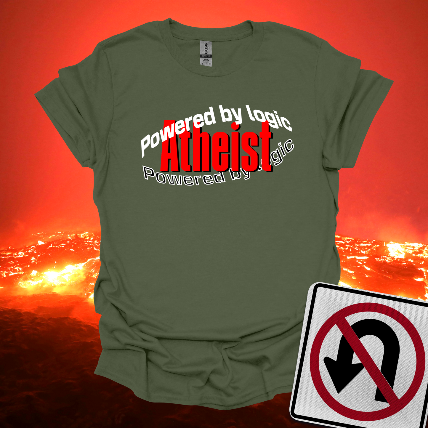 Atheist Powered by Logic T-Shirt