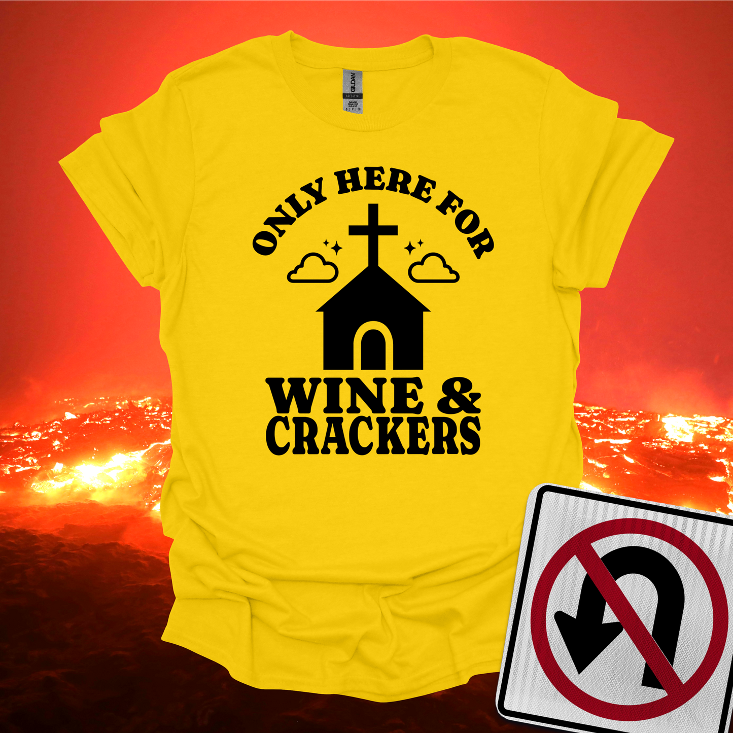 Only Here For Wine And Crackers T-Shirt