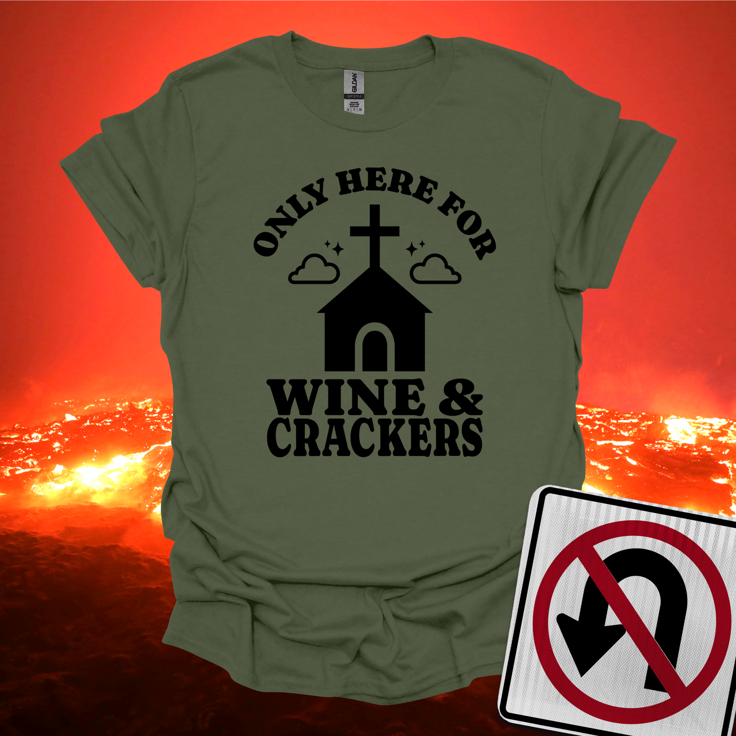 Only Here For Wine And Crackers T-Shirt