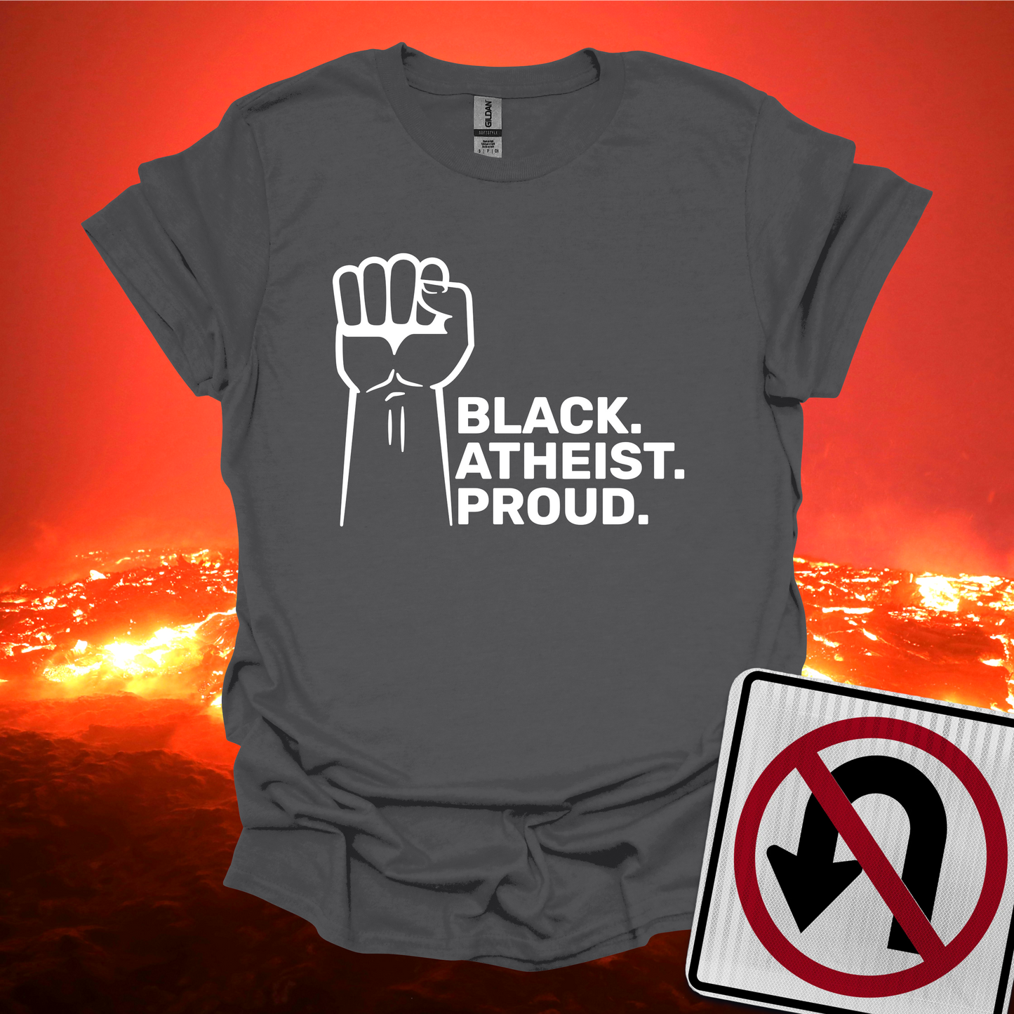 Black Atheist Proud T-Shirt