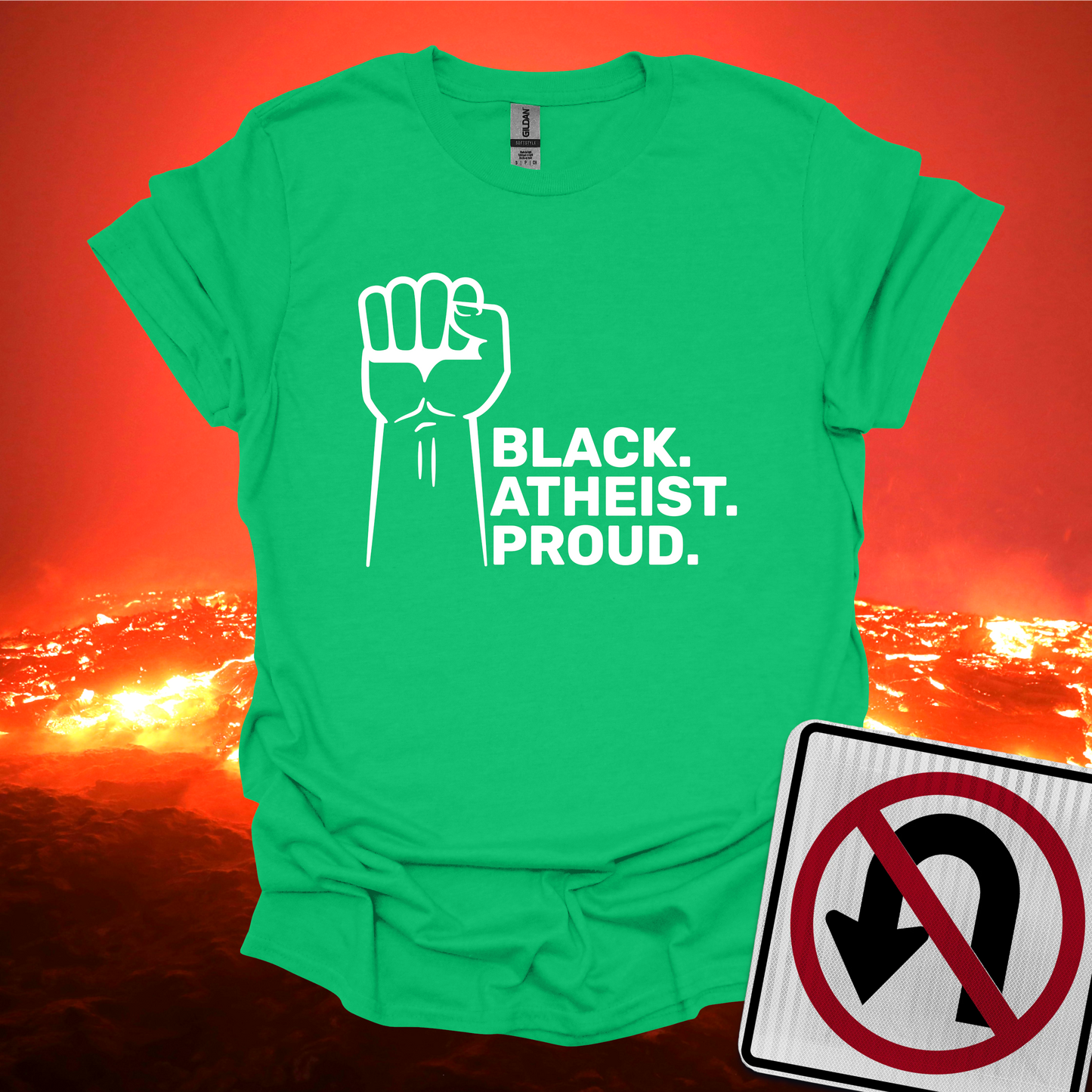 Black Atheist Proud T-Shirt