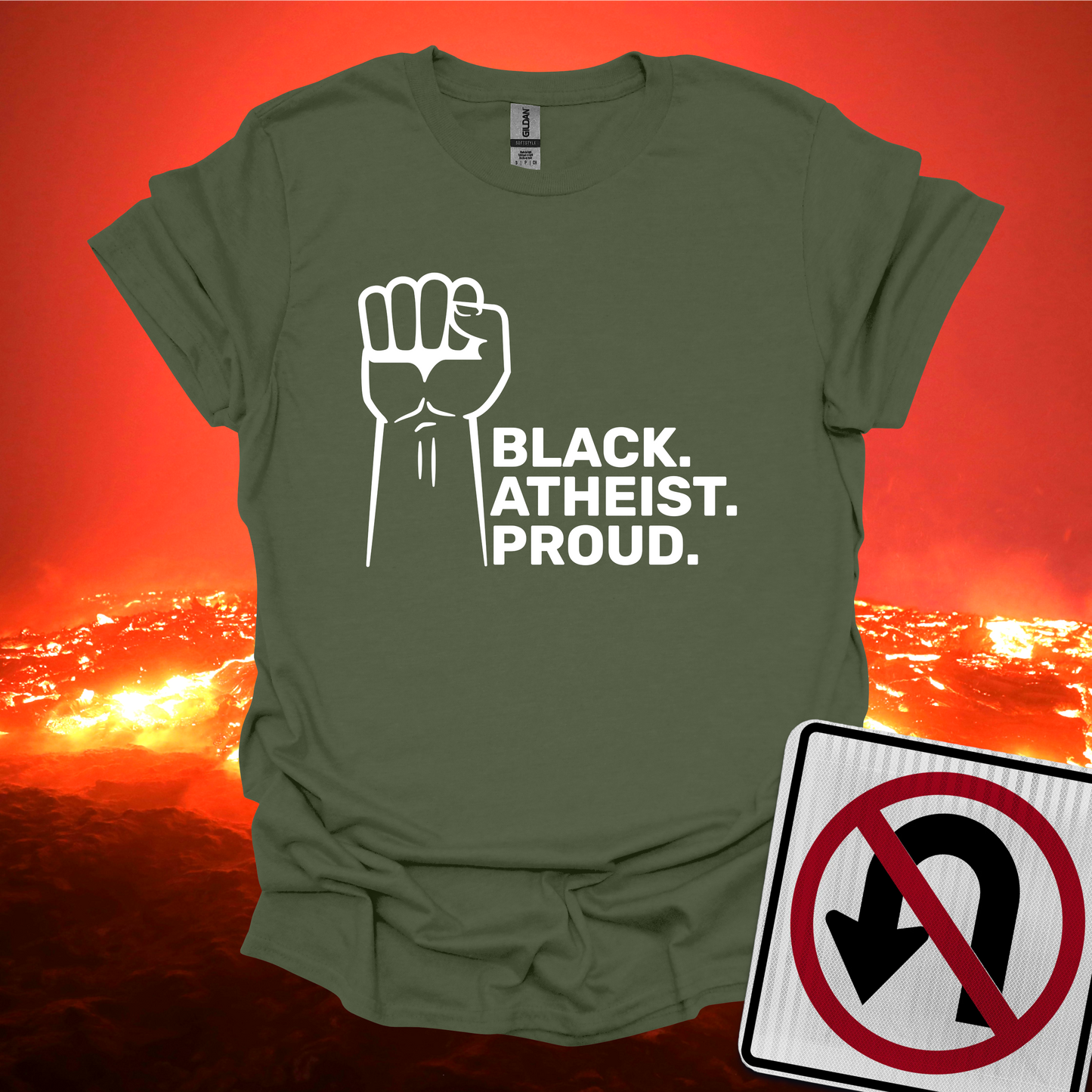 Black Atheist Proud T-Shirt