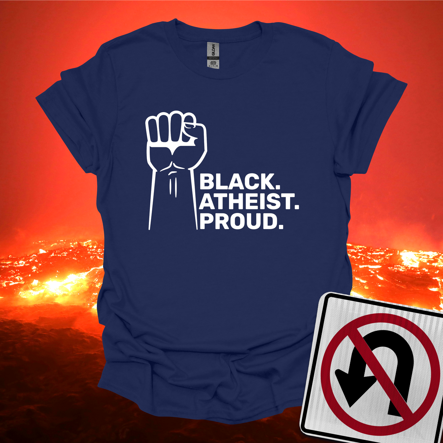 Black Atheist Proud T-Shirt