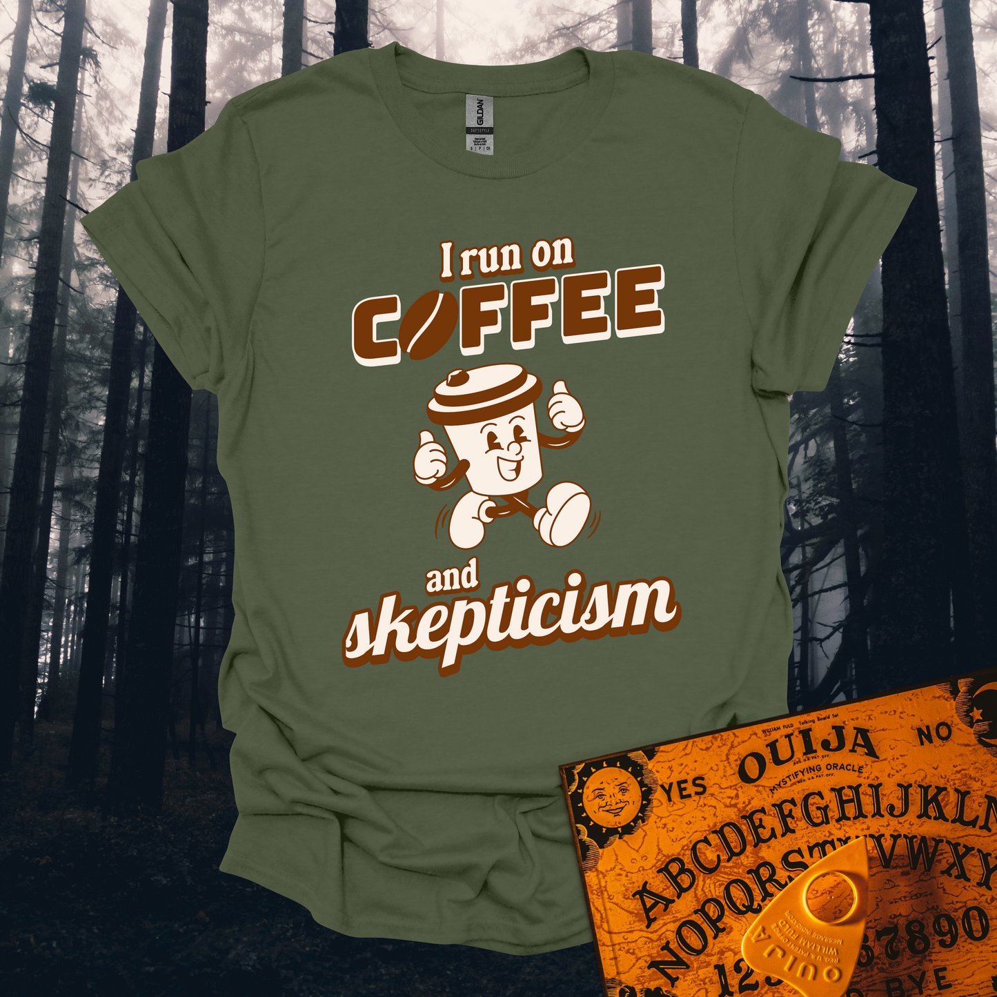 I Run On Coffee And Skepticism T-Shirt